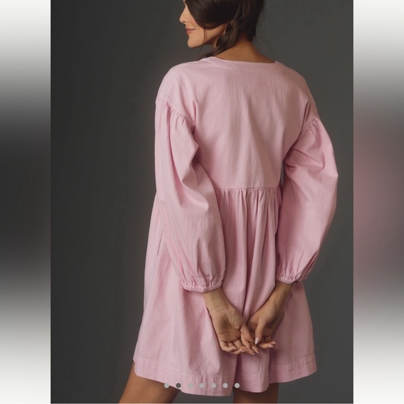 NWOT By Anthropologie Square Neck Babydoll Dress - Picture 3 of 8